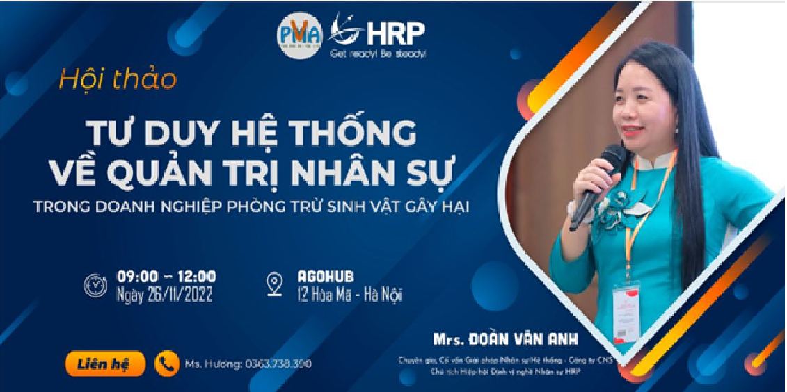Poster hội thảo Tư duy hệ thống về quản trị nhân sự