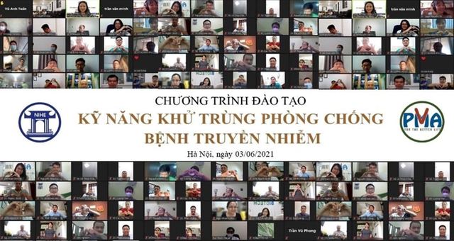 Lớp tập huấn kỹ năng khử trùng năm 2021